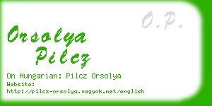 orsolya pilcz business card